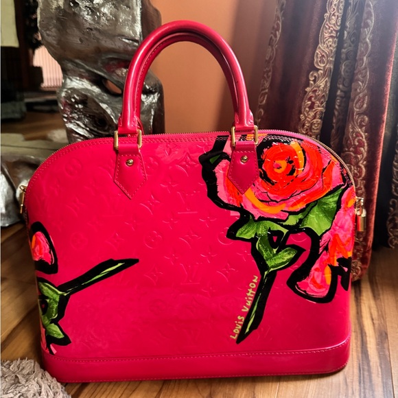 Louis Vuitton Stephen Sprouse Sunset Monogram Vernis Roses Alma GM - Picture 3 of 4